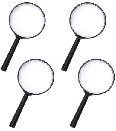 YUGUOLAN 4 Stück Lupe Für Kinder aus Kunststoff Acryl - Party und Kindergeburtstag Geschenk