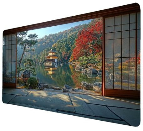 Alfombrilla Ratón xxl 1000x500x3mm Alfombrilla RatóN Gaming Color Mejorar la precisión y la velocidad, Protector Escritorio Impermeable y Antideslizante,Tapete Escritorio Japón para PC y Portátil 4407