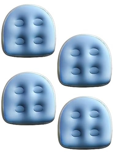 Dytabepl 4 Stk Sitzkissen, Spa-Sitzerhöhung, Pool-Badewannensitz Aufblasbares Matte-Sitze, Blaues Wasserdichtes Rückenpolster für Den, Weiche Spa-Kissen-Massagematte