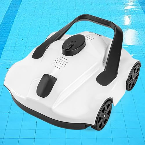 Aspirateur de piscine sans fil pour piscines hors sol, robot nettoyeur de piscine à forte aspiration, autonomie de 130 minutes, stationnement automatique, robot nettoyeur de piscine automatique
