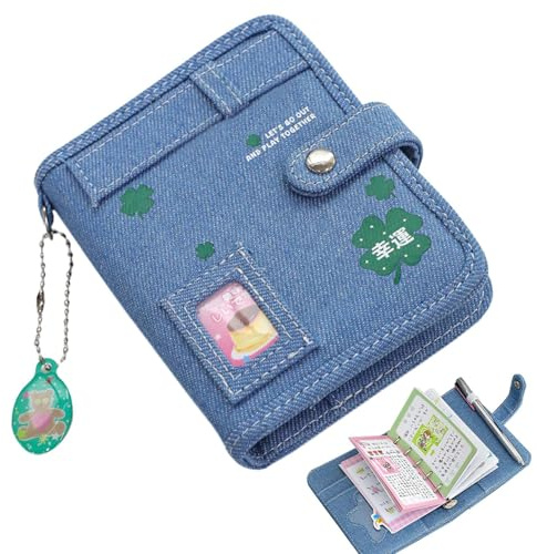GkgWuxf Cuaderno de notas pequeño, planificador vintage, carpeta de tela Oxford, álbum de recortes portátil para universidad, escuela, oficina, viajes, diario, adultos, niños, hogar, fotos, recibos