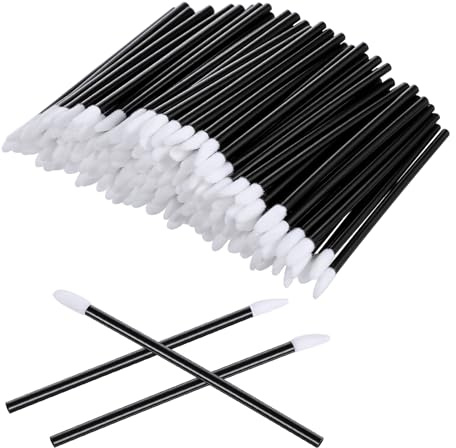 HJZHII 300 Pcs Disposable Lip Brushes, Protable Lip Brush Wands Lips Mask Applicator Brushes Eyeshadow Applicators Lipstick Concealer Brush Lips Gloss Wand Makeup Beauty Tool Kits