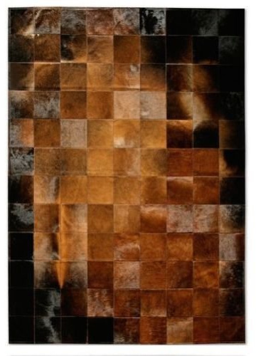 Nuovo tappeto in pelle di mucca Patchwork. Design esclusivo. Codice Ar126 (150 cm x 210 cm)