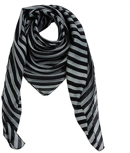 Superfreak Baumwolltuch - Ringe - grau - quadratisches Tuch