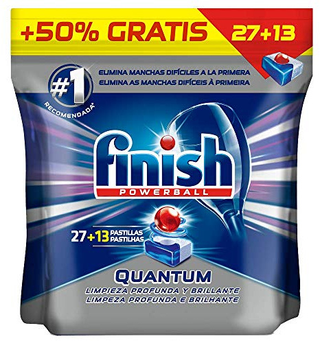 FINISH Quantum lavavajillas máquina powerball en cápsulas 40 uds