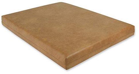 Fränkische Schlafmanufaktur Orthopädische Duo Hundematratze, Hundebett aus Visco - Schaumstoff Basis Größe 80x120, Farbe Hellbraun
