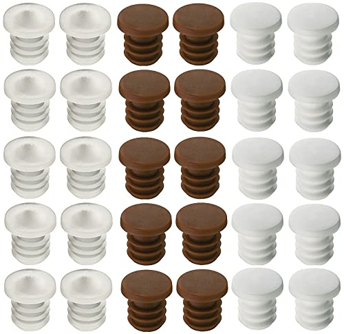 cyclingcolors 10x Amortisseur de porte butée silicone 6mm blanc marron transparent meuble placard cuisine chambre salle de bain (Marron)