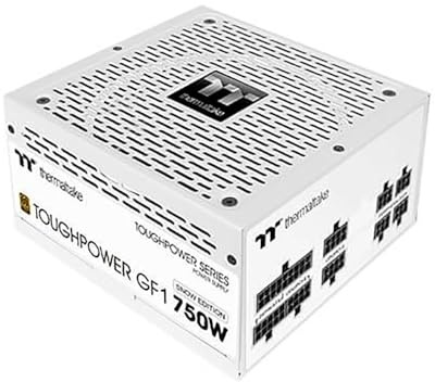 Thermaltake Toughpower GF1 750W Gold Snow Edition PC ATX Power Supply Fully Modular 80 Plus Gold Quiet 140 Fan EU Certified White