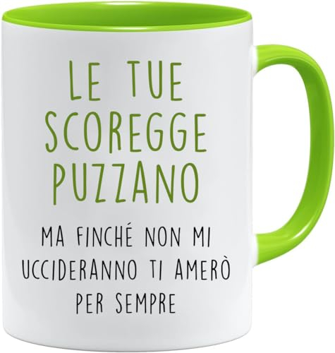 Tazza San Valentino/Le tue scoregge puzzano - Tazza/Mug Idea Regalo Originale di Compleanno/Tazza con Frase e Disegno Divertente