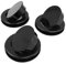 Shiwaki Set di 3 Set di Anelli e Tappi per ombrelloni da Tavolo da terrazza, Set di Tappi e Tappi per Anello di Foro più Spesso per ombrelloni di Dimensioni Standard (Nero)