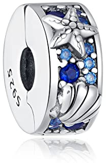 Alstiva Tiere Hase Vierblättriges Kleeblatt 925 Sterling Silber 5A Zirkonia Charm Anhänger für Armband Charm Bead Pendant für Europäische Armbänder Halsketten Schmuck Geschenk für Damen