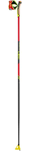 LEKI Bastone da Sci di Fondo PRC 750 da Donna, Rosso, Giallo Fluo Nero 160