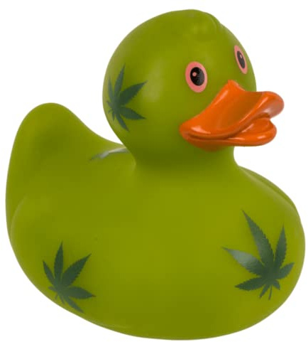 Canard de bain en caoutchouc - Canards en caoutchouc - Résistant à l'eau et à la saleté - Idéal pour le bain de bébé - À partir de 6 mois - Certifié UE (Cannabis)
