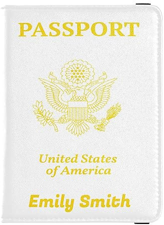 Personalisierte Reisepasshülle, Brieftasche, Kombi, individueller Name, PU-Leder, Reisepass, Impfkarten-Schutz für Damen und Herren, Reisegeschenk, Weiss/opulenter Garten, Einheitsgröße