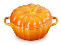 Le Creuset Stoneware Figural Pumpkin Petite Cocotte, 12 oz., Persimmon