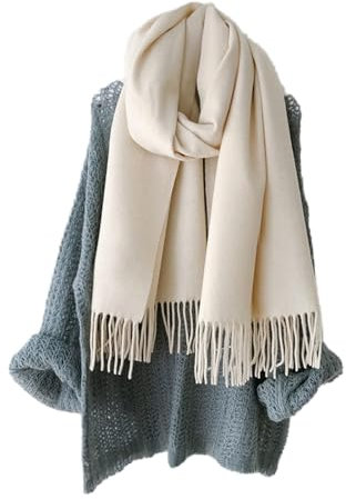 BODHIS Damen-Schal, 200 x 70 cm, Winter-Tippet, großer Schal, dicke Decke (Einheitsgröße A)