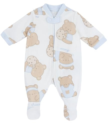 Chicco Tutina Con Apertura Frontale, Pigiamino per bambino e neonato Bimbo 0-24, Bianco (1M), 0 mesi, Designed in Italy