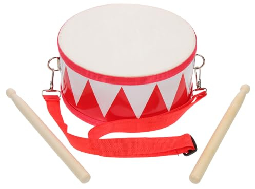 Kids Drum Set, 8 inch Wooden Toy Drum Set or Toddlers with 2 Sticks Percussion Musical Instrument for Boys Girls