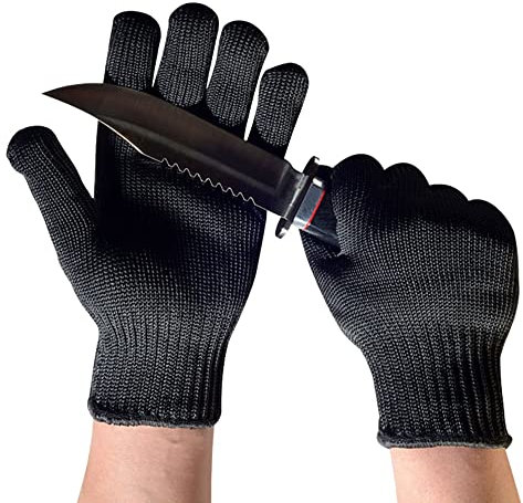 Gartenhandschuhe for Damen und Herren, gummibeschichtete Handschuhe, Edelstahl-Drahthandschuhe, flexible Handanpassung, schnittfeste Küchenhandschuhe, explosionsgeschützte schnittfeste, Outdoor-Arbeit