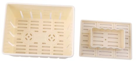 PRETYZOOM Moule à Tofu Plastique Alimentaire Avec Tissu De Coton Jaune Pour Presser Soi-même Du Tofu Coupe-tofu Et Moule à Fromage