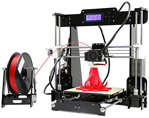 Impresora 3D ANET A8, Filamento, Escritorio con Nivelación Automática, Kit de Bricolaje, Marco Acrílico Autoensamblado, Pantalla LCD