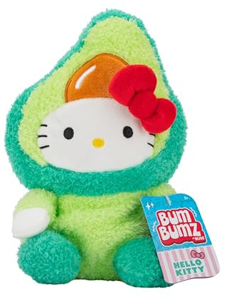 BumBumz 7.5-inch Hello Kitty FruitBumz Plush - Sanrio Hello Kitty Dressed as an Avocado Collectible Toy - from The Makers of Original Squishmallows