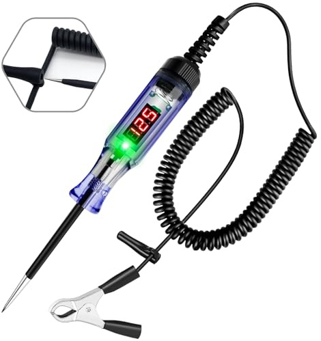 ATOBLIN Test Light Automotive 3-120V DC LED Digital Circuit Tester with Voltage Display, Auto Bidirectional Voltage Tester, Electric Test Probe Pen for Car Battery Polarity Continuity Fuses