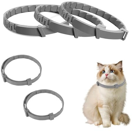3er-Pack Beruhigendes Halsband für Katzen, Langanhaltende Beruhigungshalsbänder für Katzen Pheromone Katzen Beruhigende Halsbänder Anti-Stress und Entspannungsmittel Verstellbar (Set L)