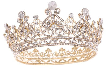 IWOWHERO 1stück Brautkrone Mit Funkelnden Kristallen Retro Hochzeitskrone Und Haarschmuck Für Besondere Anlässe Eleganter Kopfschmuck Für Hochzeiten Partys Und Jubiläen