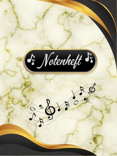 Notenbuch Schlagzeug DIN A4 Notenheft Schlaginstrumente Musikunterricht Trommeln Notenlinienheft Große Lineatur Glockenspiel Maracas Glocken Triangel ... Xylophon Rasseln Musiker Gongs B06B