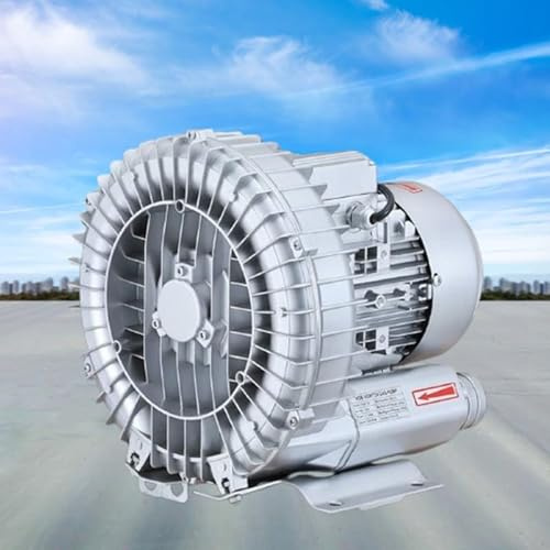 Regenerative Blower 50Hz, Ring Blower for Sewage Aeration Single Phase, Low Noise, Industrial Vacuum Pump for Air Blowing or Suction,550W/0.74HP