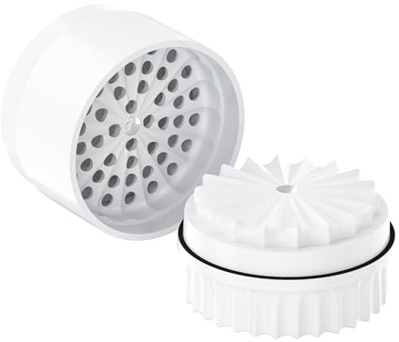 Premium Toothless Ceramic Grinder Calabasas White | Toothless | Nano Ceramic Coating | 5 Pieces | Flowers (Flower) Mill | Includes Storage Lid and Fine Sieve (White)