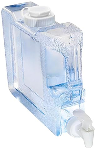 Syengery Bidón De Agua con Grifo, 3L Almacenamiento De Agua para Furgoneta De Camping, Depósito De Aguas Portátil para Escritorio Viajes Oficina Camping