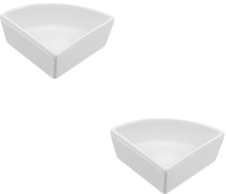 TOYANDONA 2 pièces Bol pour Hamster Céramique Renversement Coupelle Alimentaire et Abreuvoir pour Petits Animaux comme Oiseaux Écureuils Compact Facile à Nettoyer Blanc
