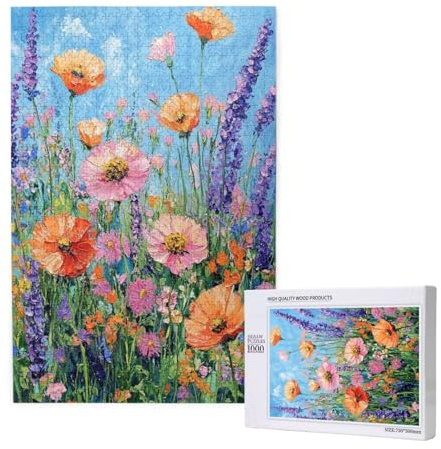 Puzzle 5000 Teile Blume Puzzles für Erwachsene Lavendel HD Puzzel Anspruchsvolles und Lustig Kreatives Unterhaltungsspiel, DIY Holzpuzzle für Erwachsene Als Feiertage Geschenk fur Frauen M-1950