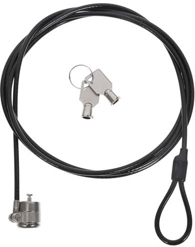 Operitacx Câble de Sécurité pour Ordinateur Portable Verrou à Clé Robuste Anti-effraction Câble Épais Résistant Serrure à Pince Pratique pour PC et Notebook