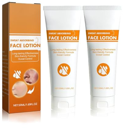 Crema facial antitranspirante, 50 ml, antitranspirante, antisudor contra la sudoración intensa en la cara, la frente y el cuero cabelludo y control facial graso, cara antisudoración para hombres y