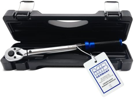 MIB Drehmomentschlüssel 3/8 Zoll | Drehmomentschlüssel Auto | Torque Wrench | 10–60 Nm | DIN EN ISO 6789 | Präzisions-Drehmomentschlüssel für Fahrrad & Motorrad | Drehmoment Schlüssel mit Schutzkoffer