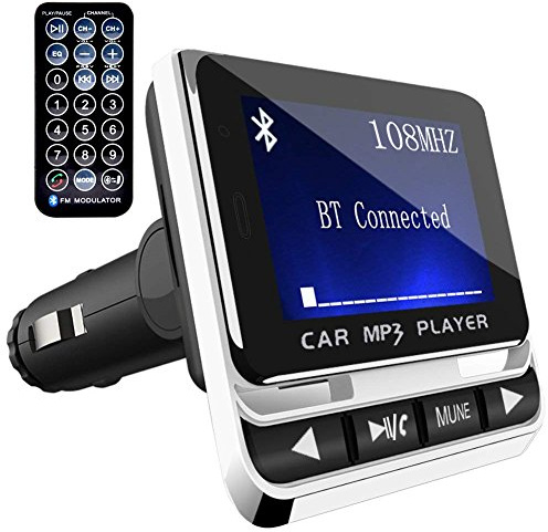 Transmetteur FM, ToHayie Adaptateur Radio sans Fil Bluetooth Récepteur Audio Modulateur de Syntoniseur de Musique Stéréo avec Chargeur de Voiture USB, Télécommande