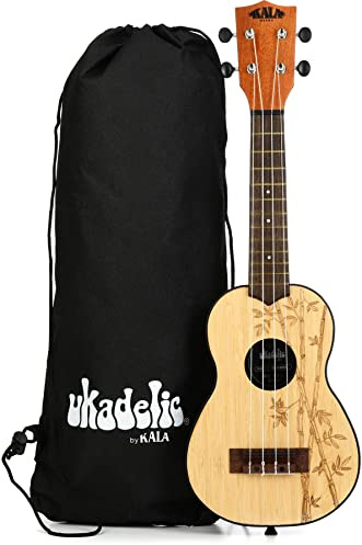 Kala Ukadelic Ukulele Soprano con Top in Bambù - Satinato Naturale