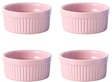 Sizikato Soufflé-Förmchen, aus Porzellan, zum Backen, 118 ml, 4 Stück