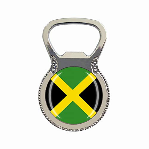 Jamaica Flag Beer Bottle Opener Fridge Refrigerator Magnet Metal Glass Crystal Travel Souvenir Gift Home Decoration