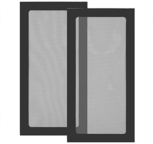 S SIENOC 2 x 120 x 240 mm svart fläktskydd med ultrafint dammfilter, svag magnetisk montering (2 x dammfilter, 120 x 240 mm, svart)