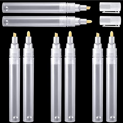 runrayay Set di 6 Pennarelli Graffiti Ricaricabili, Kit di Artigianato per Pittura su Pareti con 3 Pezzi da 3 mm e 3 Pezzi da 6 mm Vuoti, Pennarelli per Ritocchi per Forniture Artistiche