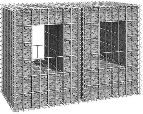 homiuse Poteau pour Panier De Gabion 40x40x60 CM 2 Pcs Jardin Exterieur Mur en Gabion JardinièRe Rectangulaire Claustra Exterieur Decoration Jardin pour Les Zones Commerciales Et RéSidentielles