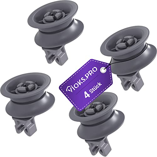 Vioks.pro Spülmaschinen Rollen 4x Set Ersatz für Bosch 00611666 00165313 Korbrollen Geschirrspüler Bosch Zubehör für Oberkorb Geschirrspüler