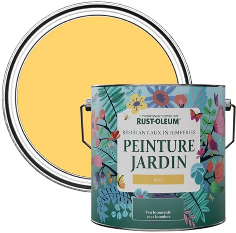 Rust-Oleum Yellow Mould-Resistant Garden Paint In Matt Finish - Lemon Jelly 2.5L