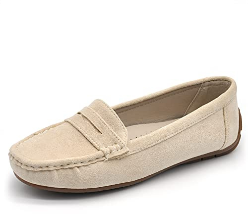 IF Fashion FT245 - Chaussures mocassins pour femmes avec strass, peau de daim, 38 EU