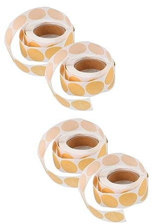 Ciieeo 4rollen Selbstklebende Kraftpapier Aufkleber Diy Etiketten Runde Für Backen Lagerung Und Büroanwendungen Sticker Pro Rolle