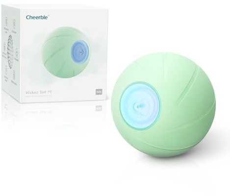 Cheerble Pelota Interactiva Perro, Juguete Interactivo Perro, Juguetes Inteligentes para Inteligente Medianos/Grandes, Wicked Ball PE, 3 Modos Interactivos, Verde